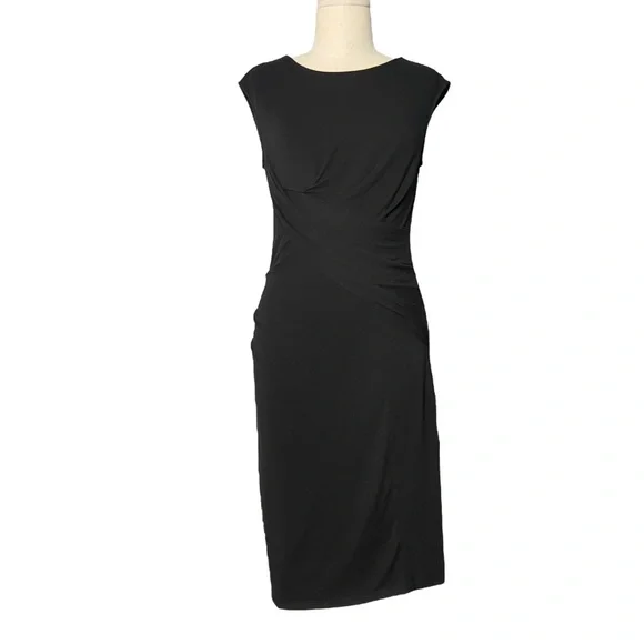 Kut from the Kloth | Dresses | Kut From The Kloth Mollee Sleeveless Black  Jersey Knit Wrap Ruched Dress 8 | Poshmark